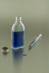 syringe and vials