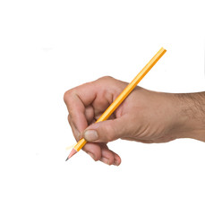 Writer with pencil