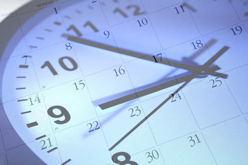 Fototapeta premium Clock and calendar