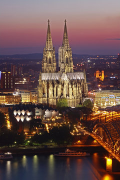 K&ouml;lner Dom Sonnenuntergang