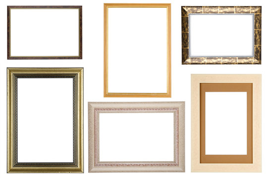 Set of picture frame on white