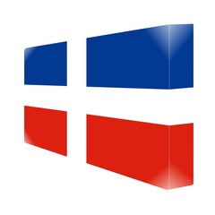 brique glassy avec drapeau republique dominicaine