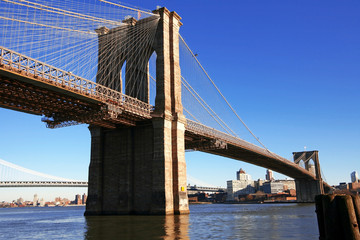 classical NY -  Brooklyn bridge, view from Manhattan