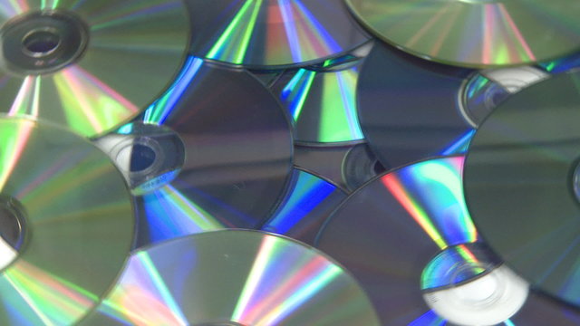 Blue CD DVD rotating