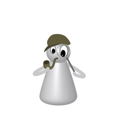 Spielfigur Detektiv Put abstrakt