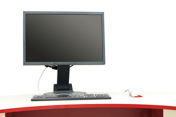 Computer, monitor, keyboard and mouse isolated