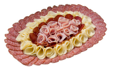 Beautiful sliced food arrangement