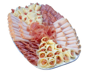 Beautiful sliced food arrangement