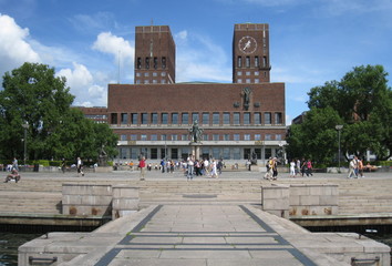 Fototapeta na wymiar mairie d'Oslo
