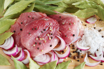 Raw pork meat