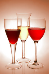 Various wine glasses