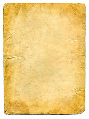 Old Paper Isolated on the white
