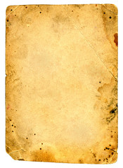 Old Paper Isolated on the white