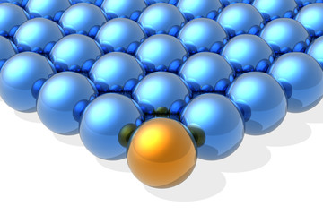 Golden leader of business team