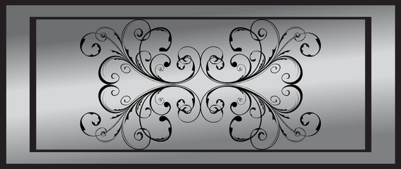 silver floral frame