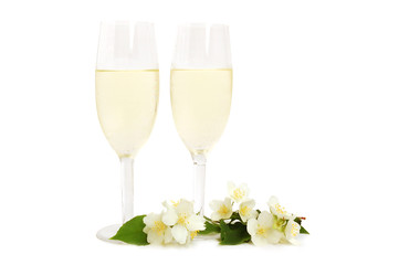 Pair of champagne flutes