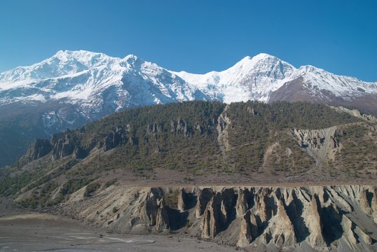 Snowy Tibetan mountains