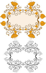 Abstract floral frames