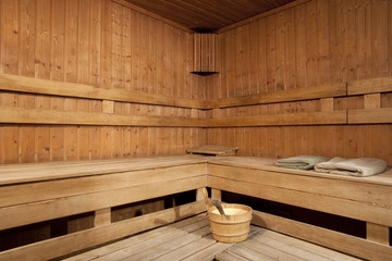 Empty sauna