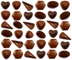chocolate bonbons background