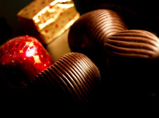 dark tasty chocolate bonbons