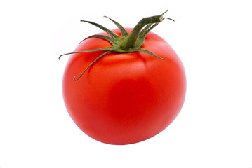 Tomate auf weissem Hintergrund