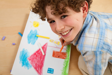 Boy drawing