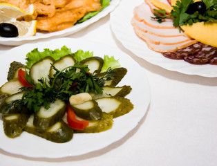 at banquet table