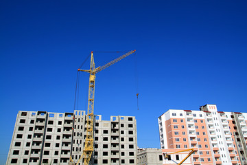 Fototapeta na wymiar construction of the new building
