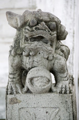 Fototapeta na wymiar Chinese lion - stone