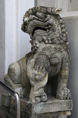 Fototapeta na wymiar Chinese lion - made of stone