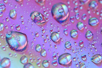 Abstract water droplet with vibrant color
