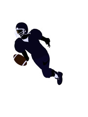 Obraz premium Male Football Player Illustration Silhouette