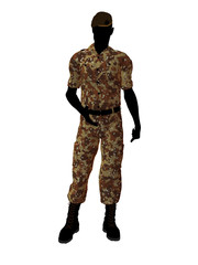 Male Soldier Illustration Silhouette