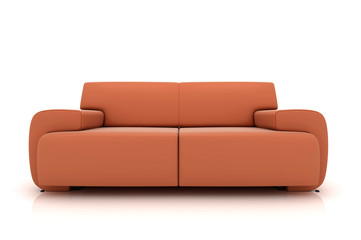 Modern sofa on White Background
