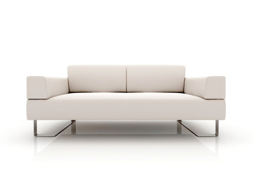 Modern sofa on White Background