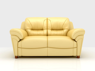 Modern sofa on White Background