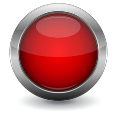 Red Glassy Vector Web Button