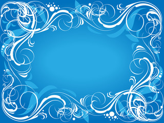 Blue ornate background