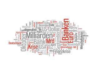 Finanzkrise - Abstract word cloud