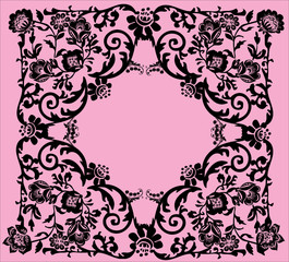 square black design on pink