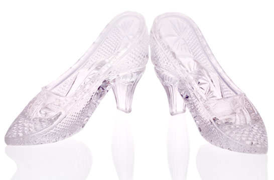 crystal footwear with reflection
