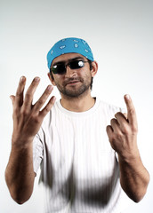 man in dark glasses and a bandana