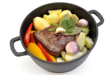 Rinderbraten mit Gemüse
