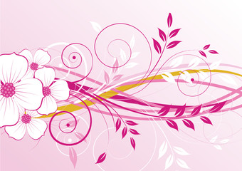 Fototapeta na wymiar Abstract flowers background with place for your text