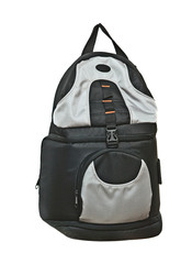 Photographer backpack (Camera case) isolated on white background