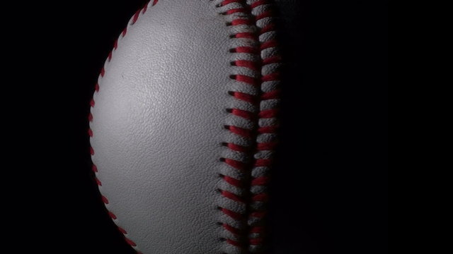 Baseball isolated against black loop - HD