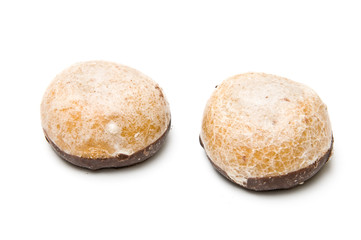 Two honey biscuits with chocolate cover