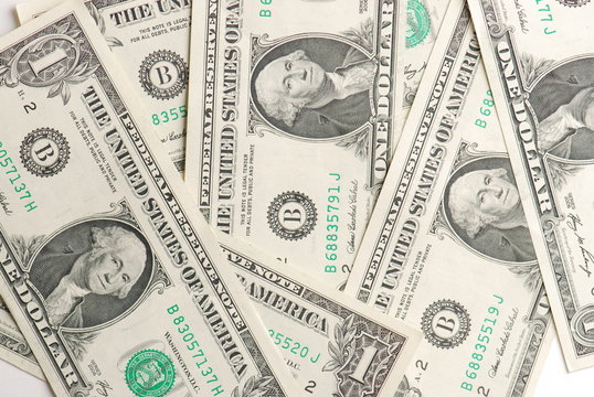US dollars background made from lots of one bills