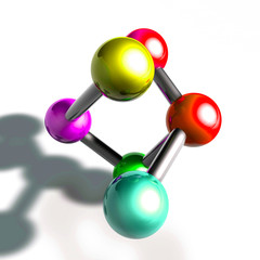 Atom molecule illustration